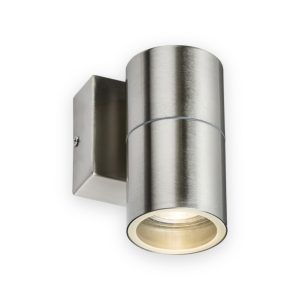 Knightsbridge 230V IP54 GU10 Fixed Single Wall Light - Brushed Chrome