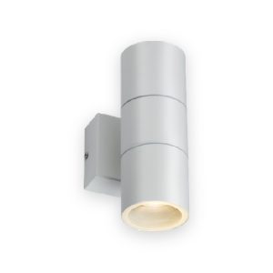 Knightsbridge 230V IP54 GU10 Up and Down Wall Light - White