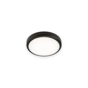Knightsbridge BT14ACTB black trim 14W CCT LED bulkhead with opal diffuser