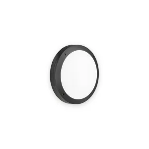 Knightsbridge black round LED bulkhead