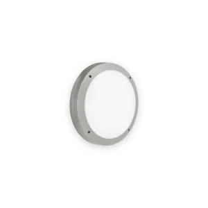 Knightsbridge grey round LED bulkhead