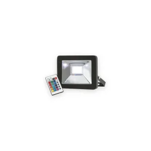 Knightsbridge 230V IP65 20W RGB LED Black die-cast aluminium floodlight