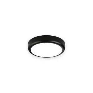 Knightsbridge BT9ACTB black trim 9W CCT LED bulkhead with opal diffuser