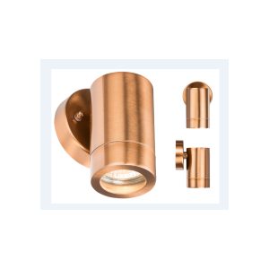 Knightsbridge 230V IP65 GU10 35W Fixed Wall Light - Copper Colour