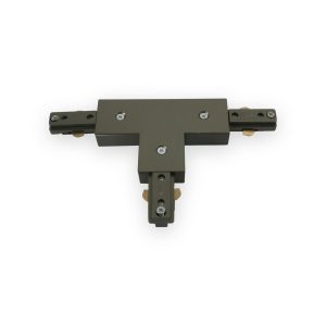 Knightsbridge 230V Track T-connector - Satin Nickel
