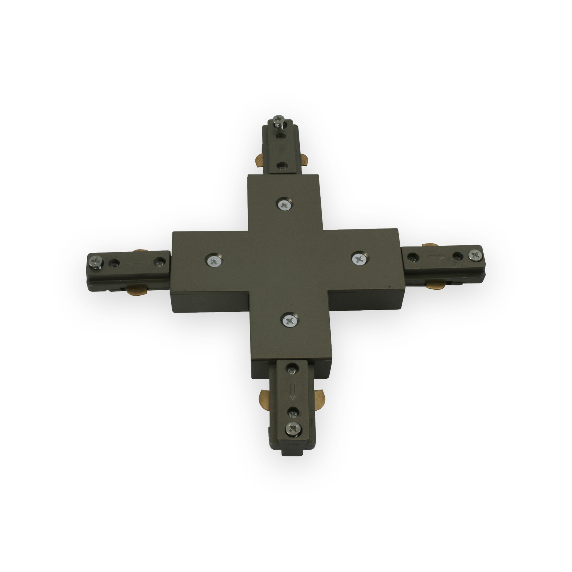knightsbridge-230v-track-x-connector-satin-nickel-5055559197041-gallery-01 Knightsbridge 230V Track X-connector - Satin Nickel