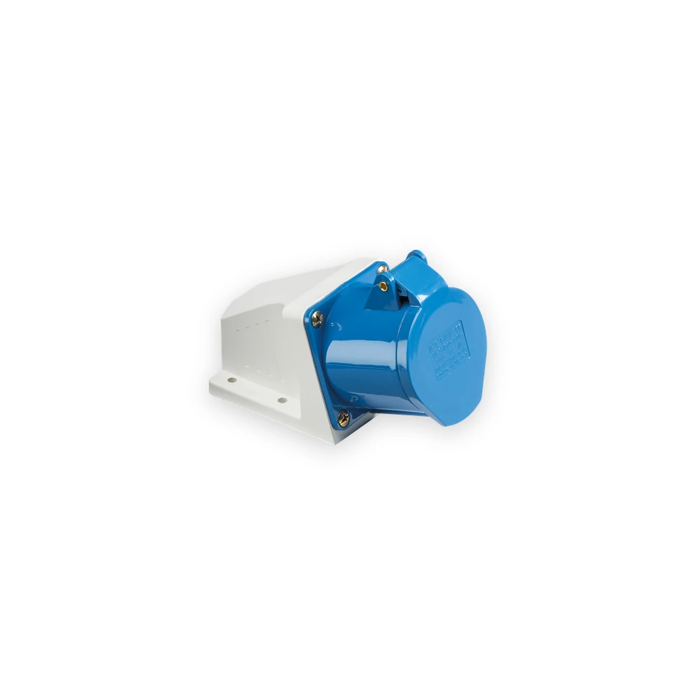Knightsbridge 240V IP44 32A Angled Surface Mount Socket 2P+E Knightsbridge 240V IP44 32A Angled Surface Mount Socket 2P+E