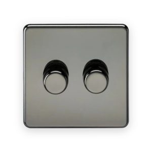 Knightsbridge 2G 2-Way 10-200W (5-150W LED) Intelligent Dimmer -Black Nickel