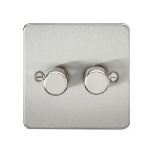 Knightsbridge 2G 2-Way 10-200W (5-150W LED) Intelligent Dimmer - Brushed Chrome