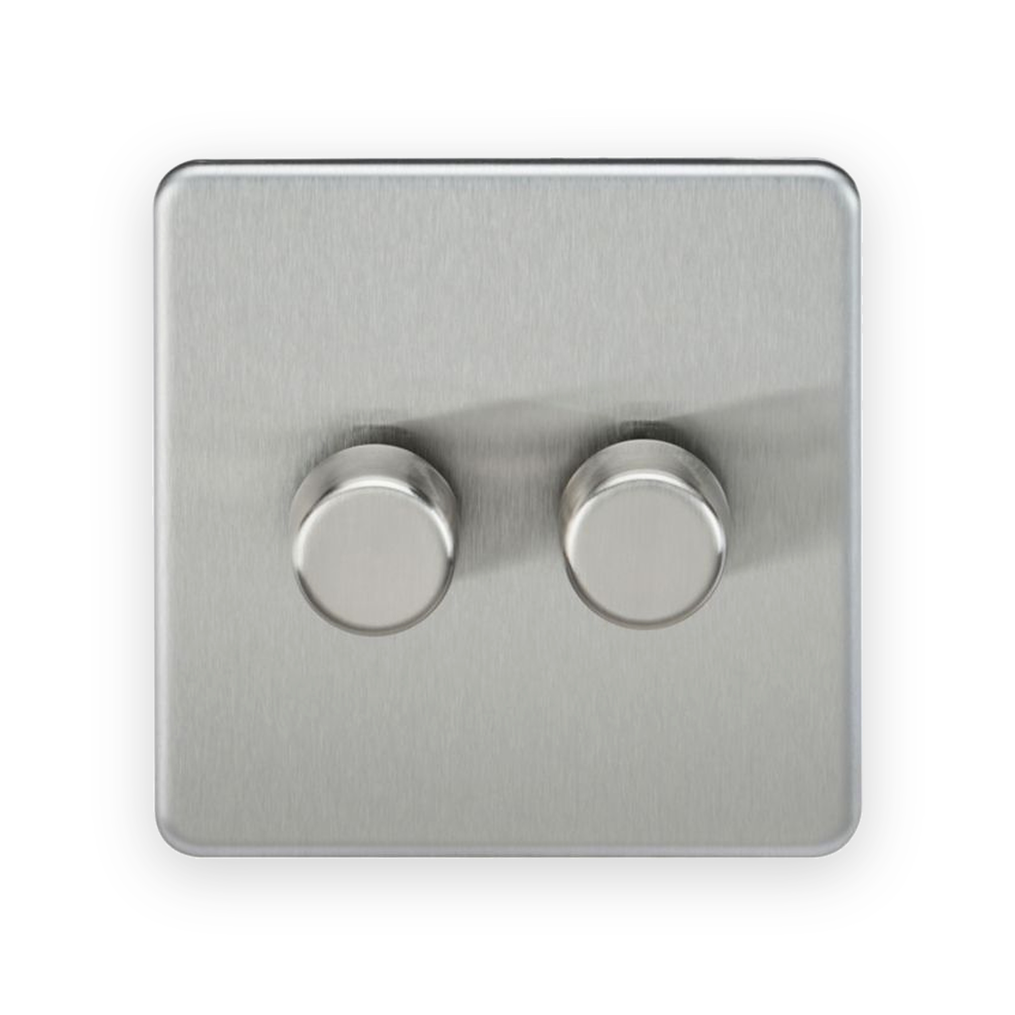 knightsbridge-2g-2-way-10-200w-5-150w-led-intelligent-dimmer-brushed-chrome-sf2192bc Knightsbridge 2G 2-Way 10-200W (5-150W LED) Intelligent Dimmer - Brushed Chrome