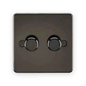 Knightsbridge 2G 2-Way 10-200W (5-150W LED) Intelligent Dimmer - Gunmetal