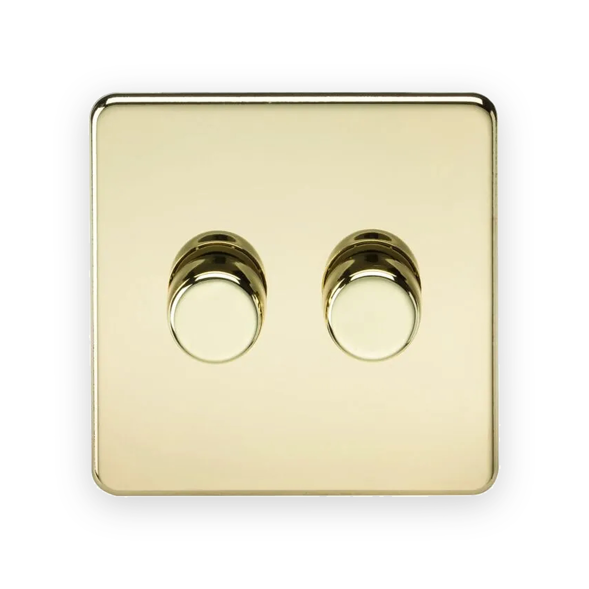 knightsbridge-2g-2-way-10-200w-5-150w-led-intelligent-dimmer-polished-brass-sf2192pb Knightsbridge 2G 2-Way 10-200W (5-150W LED) Intelligent Dimmer - Polished Brass
