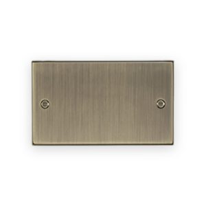 Knightsbridge 2G Blanking Plate - Antique Brass