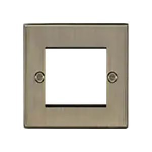 Knightsbridge 2G Modular Faceplate - Antique Brass
