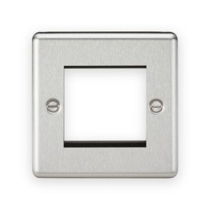 Knightsbridge 2G Modular Faceplate in Brushed Chrome