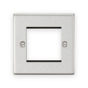 Knightsbridge 2G Modular Faceplate - Brushed Chrome - CS2GBC