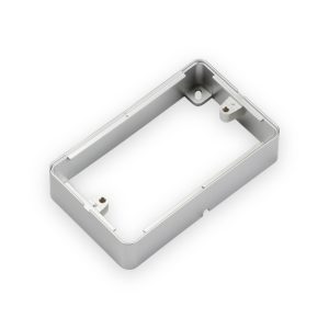 Knightsbridge 2GSBGY grey two-gang surface box with mounting posts
