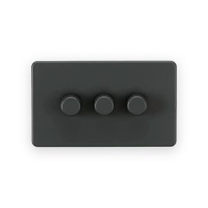 Knightsbridge 3G 2-Way 10-200W (5-150W LED) Intelligent Dimmer - Anthracite