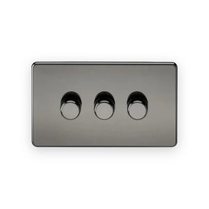 Knightsbridge 3G 2-Way 10-200W (5-150W LED) Intelligent Dimmer - Black Nickel