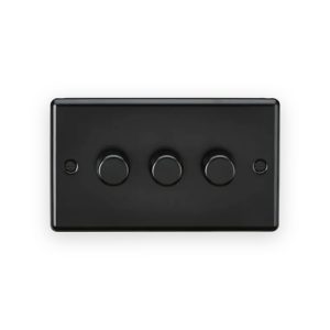 Knightsbridge 3G 2 Way 10-200W (5-150W LED) Intelligent Dimmer - Matt Black