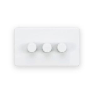 Knightsbridge 3G 2-way 10-200W (5-150W LED) Intelligent Dimmer - Matt White