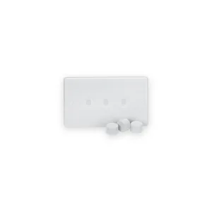 Knightsbridge 3G Dimmer Plate with Matching Dimmer Caps