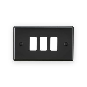 Knightsbridge 3G Grid Faceplate - Matt Black