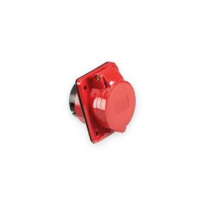 Knightsbridge 415V IP44 16A Angled Panel Mount Socket 3P+N+E