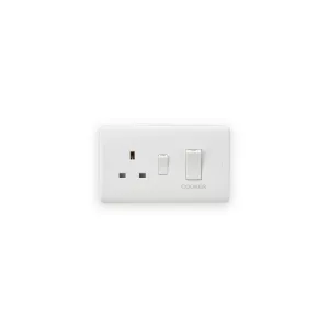 Knightsbridge 45A DP Switch & 13A Socket - White Rocker (CU8333W)