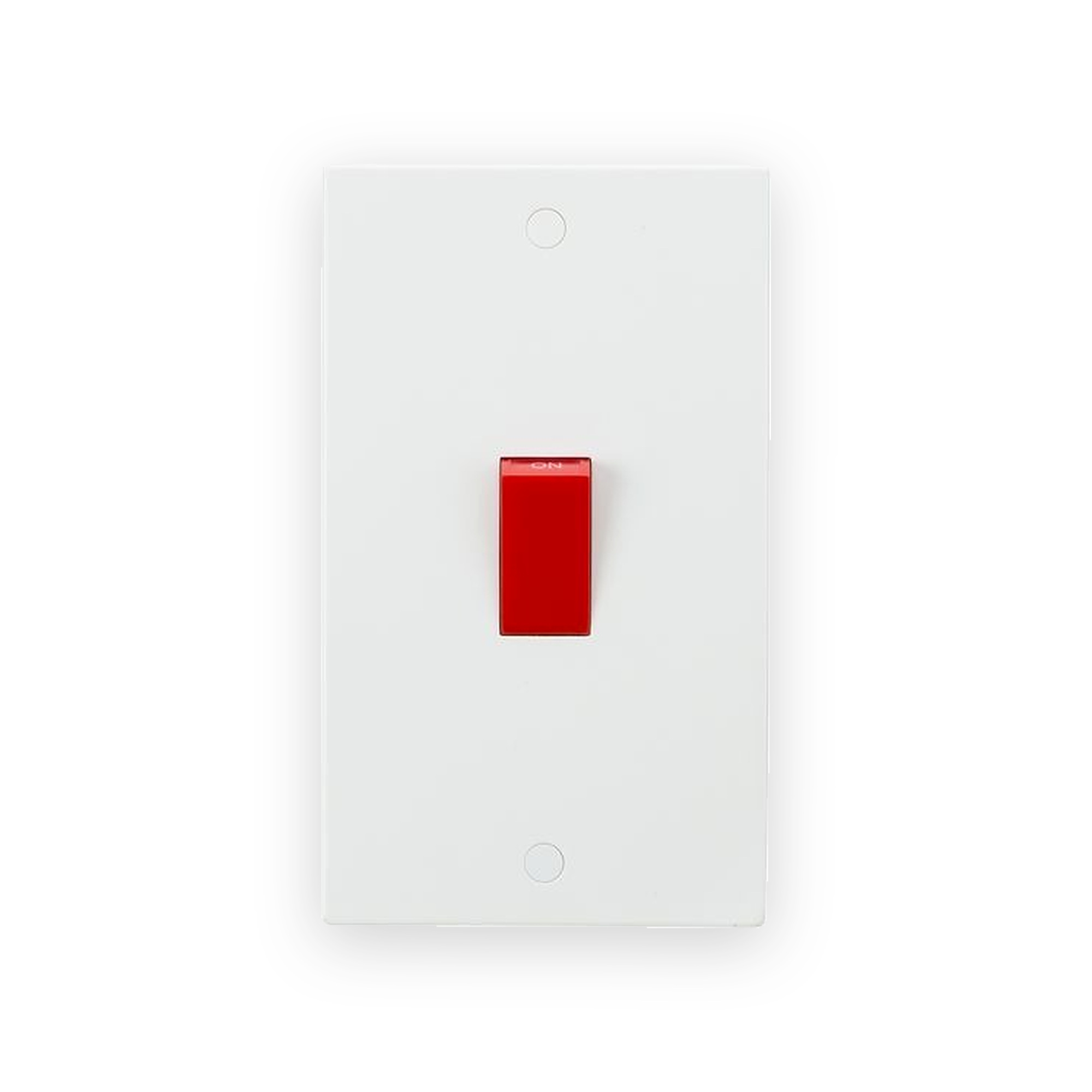 knightsbridge-45a-dp-switch-2g-size-red-rocker-cu8332-gallery-01 Knightsbridge 45A DP Switch (2G size) - Red Rocker
