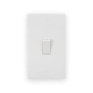 Knightsbridge 45A DP Switch (2G size) - White Rocker