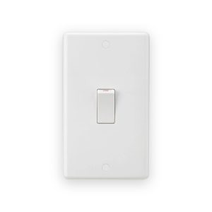 Knightsbridge 45A DP Switch (2G size) - White Rocker