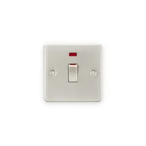 Knightsbridge 45A DP Switch with Neon (1G Size) - Pearl