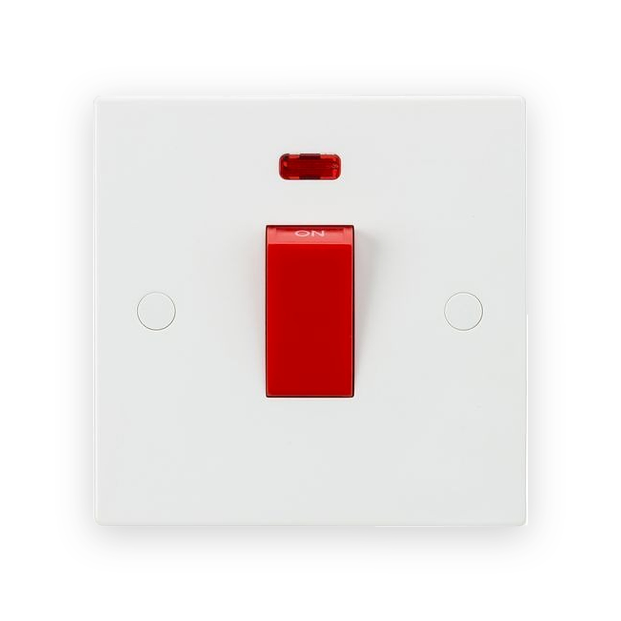 knightsbridge-45a-dp-switch-with-neon-1g-size-red-rocker-sn8331n-gallery-01 Knightsbridge 45A DP Switch With Neon (1G size) - Red Rocker