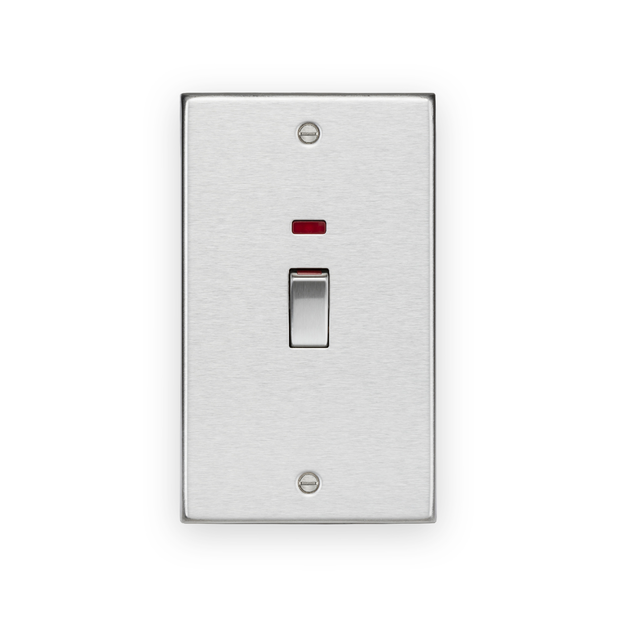 Knightsbridge 45A DP Switch with Neon (2G Size) - Brushed Chrome - CS82MNBC Knightsbridge 45A DP Switch with Neon (2G Size) - Brushed Chrome - CS82MNBC