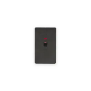 Knightsbridge 45A DP Switch with Neon (2G Size) - Smoked Bronze