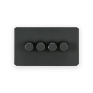Knightsbridge 4G 2-Way 10-200W (5-150W LED) Intelligent Dimmer - Anthracite