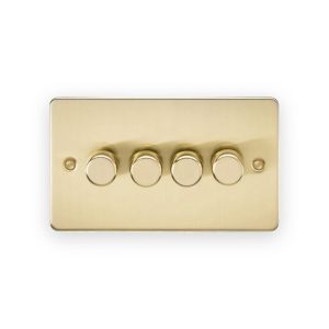 Knightsbridge 4G 2-Way 10-200W (5-150W LED) Intelligent Dimmer - Brushed Brass