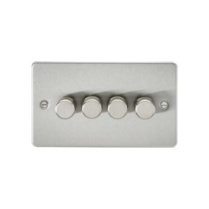 Knightsbridge 4G 2-Way 10-200W (5-150W LED) Intelligent Dimmer - Brushed Chrome