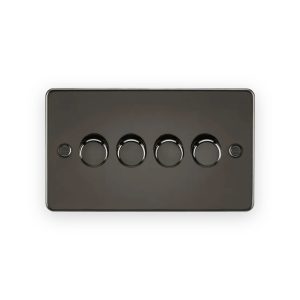 Knightsbridge 4G 2-Way 10-200W (5-150W LED) Intelligent Dimmer - Gunmetal