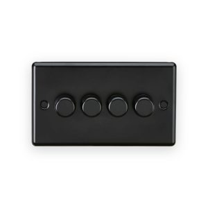 Knightsbridge 4G 2 Way 10-200W (5-150W LED) Intelligent Dimmer - Matt Black