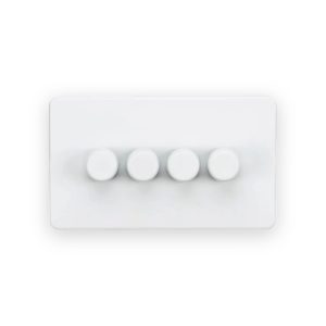 Knightsbridge 4G 2-way 10-200W (5-150W LED) Intelligent Dimmer - Matt White