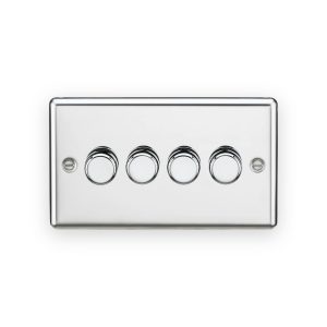 Knightsbridge 4G 2-Way 10-200W (5-150W LED) Intelligent Dimmer - Polished Chrome