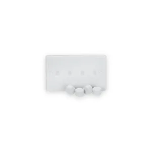 Knightsbridge 4G Dimmer Plate With Matching Dimmer Caps