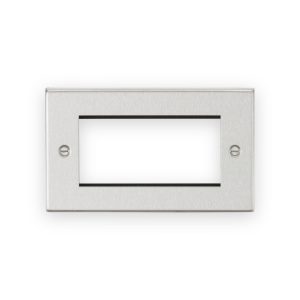 Knightsbridge 4G Modular Faceplate - Brushed Chrome - CS4GBC
