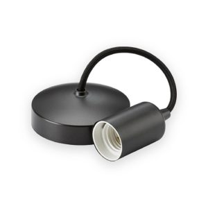 Knightsbridge 6" E27 Contemporary Pendant Set - Smoked Bronze