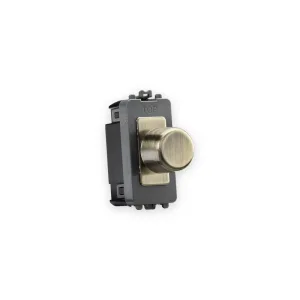 Knightsbridge GDM022AB antique brass dummy dimmer module with round knob