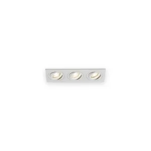 Knightsbridge Ambar Tri Tilt Square Downlight White with illuminated optics