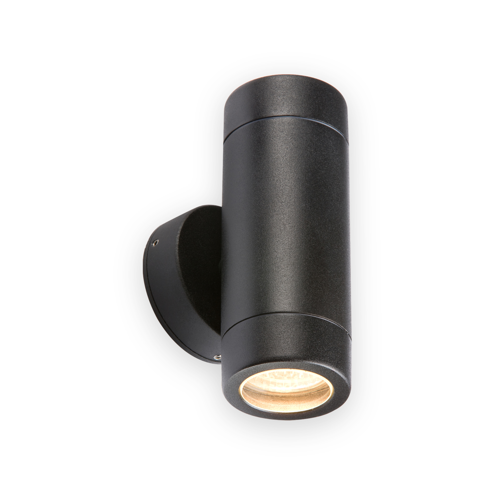 knightsbridge-black-up-down-gu10-wall-light-v1 Knightsbridge black cylindrical up and down GU10 wall light