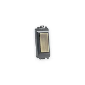 Knightsbridge Blank Grid Module - Antique Brass shown in mounting frame